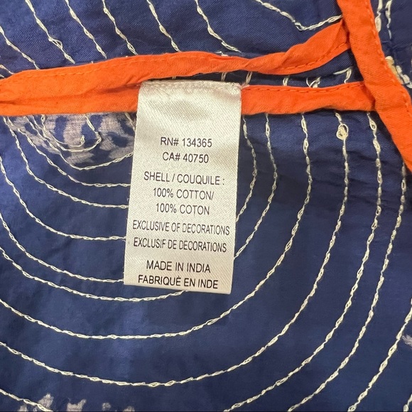 Rara Avis By Iris Apfel Blue Jacket All Over Embroidery Sashiko Wearable Art XL - Picture 10 of 12